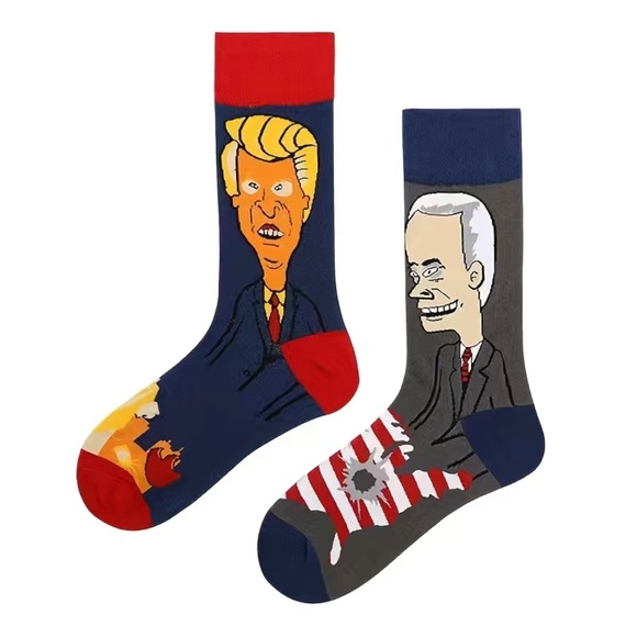 Fun Trump and Biden Political USA Socks. (1 pair) - Picture 3 of 4